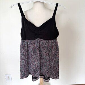 Women's Plus Torrid Black/Floral Tank Top, Size 1